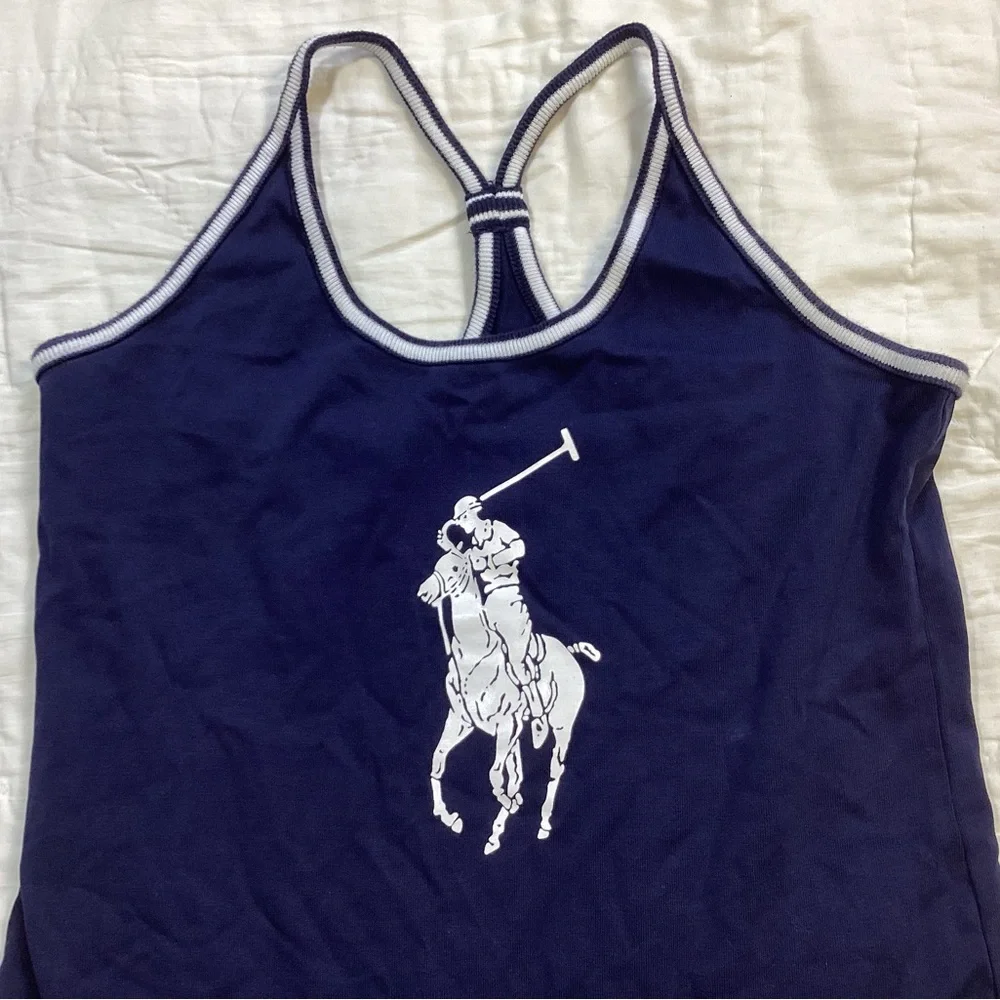 Girls Ralph‎ Lauren Logo Tank Dress Supima Navy Large 12/14